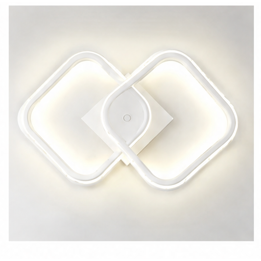 JupiGlow Modern LED Ceiling Light, Alloy and Acrylic Flush Mount, 90–260V AC, 3-Color Light for Bedroom and Dining Room