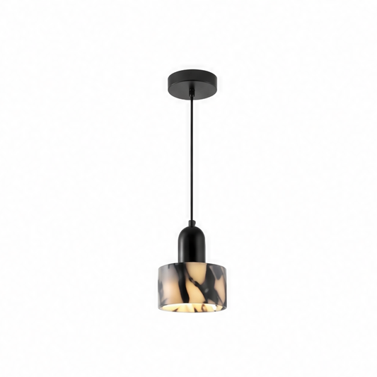 JupiGlow Natural Stone Pendant Light, E27 AC Ceiling Lamp, Warm White, 12 × 15 cm, Modern Hanging Bedside Fixture