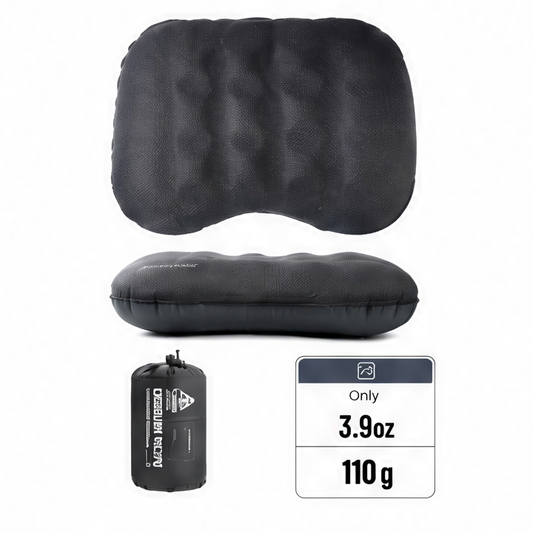 JupiGlow Inflatable Travel Pillow, Adjustable Firmness, 4.7-Inch Loft, Waterproof Nylon for Camping, Hiking and Airplane Trips