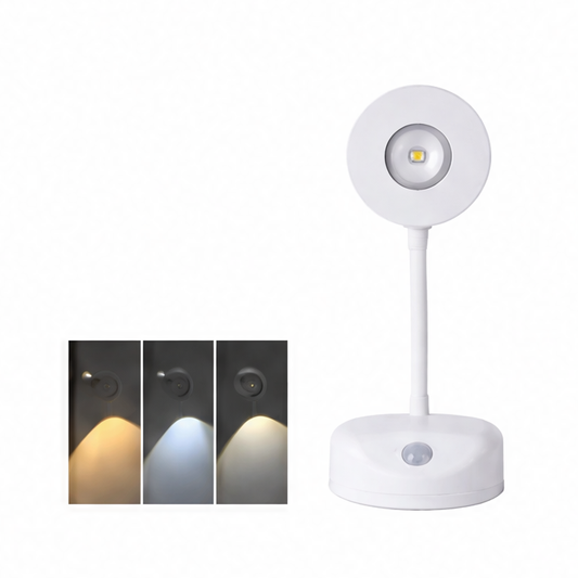 JupiGlow Rechargeable Picture Light, Motion Sensor, Dimmable 3-Color LED Spotlight, 25-Second Auto-Off, 1200/2000 mAh