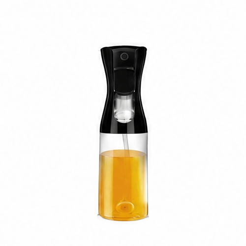 JupiGlow Oil Spray Bottle for Cooking, Transparent Plastic Kitchen Sprayer, Filtered Spray Head, 200 ml, 300 ml or 500 ml