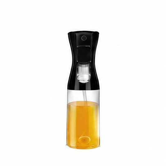JupiGlow Oil Spray Bottle for Cooking, Transparent Plastic Kitchen Sprayer, Filtered Spray Head, 200 ml, 300 ml or 500 ml