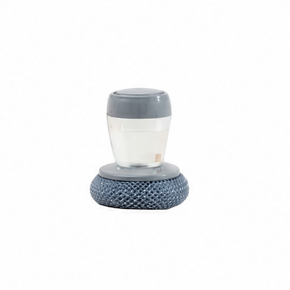 JupiGlow Soap Dispensing Dish Brush, Plastic Kitchen Scrubber for Washing Dishes, Pots and Pans, Portable Manual Cleaning Tool