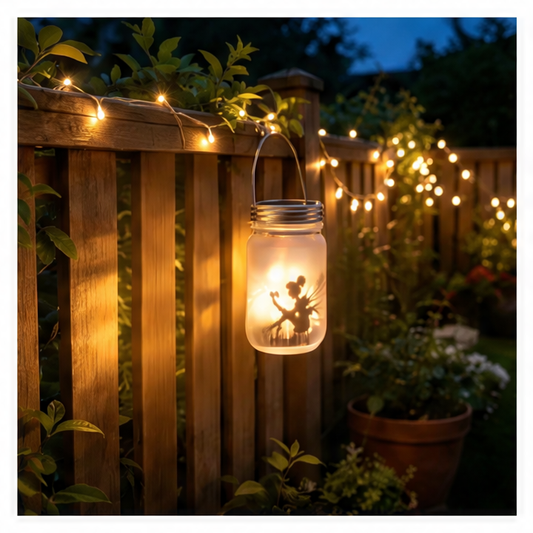 JupiGlow Solar Mason Jar Lid String Lights, 20 LED Warm White or Multicolor Garden Decor for Patio, Weddings and Gatherings