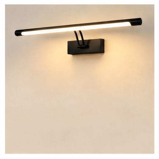 JupiGlow Modern LED Picture Light, Black Iron Wall Lamp, AC Powered, 90–260V, Warm or Cool White for Gallery and Vanity