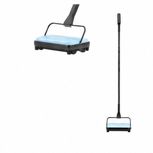 JupiGlow Manual Carpet Sweeper, Quiet Rolling Brush Floor Cleaner with 180° Rotating Head for Carpets, Rugs and Hard Floors