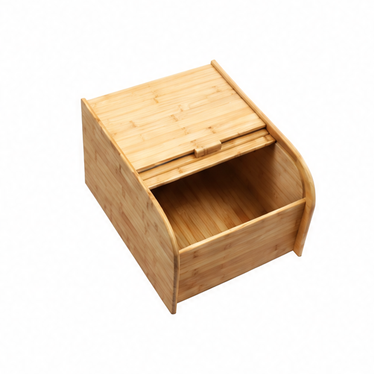 JupiGlow Bamboo Rice Storage Container, 15kg Capacity, Airtight Grain Bin with Pull-Out Door and Rice Cup