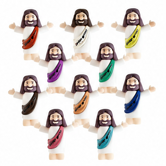 JupiGlow Mini Jesus Religious Decorations, Plastic Christian Figurine Set in 10, 20, 40 or 60 Pieces for Easter and Holiday Displays
