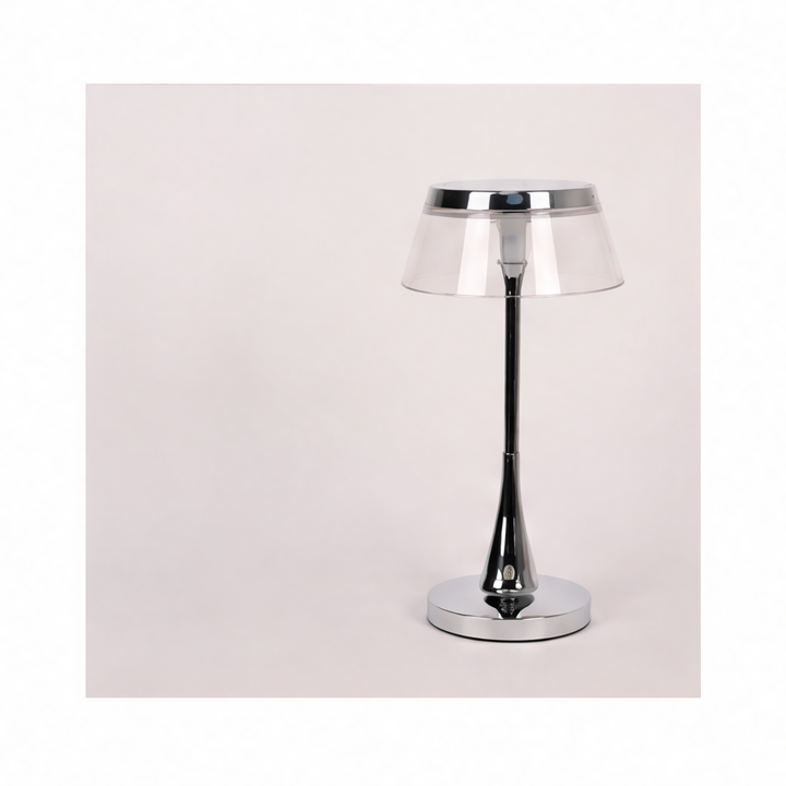 JupiGlow Rechargeable LED Table Lamp, Metal and Plastic Body, Included Bulbs and Battery, 5V Power, Changeable Light Color for Bedroom