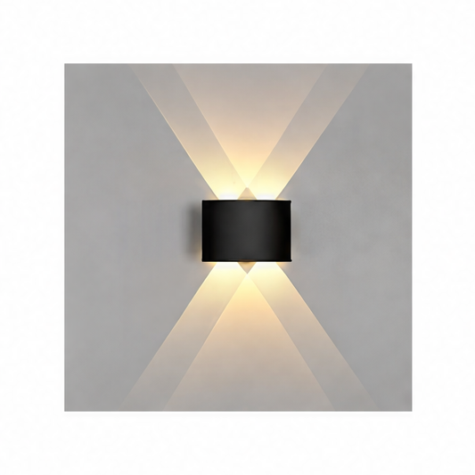 JupiGlow Up and Down LED Wall Light, AC-Powered Plastic and ABS Modern Wall Lamp, 90-260V for Bedroom, Living Room and Outdoor Walls