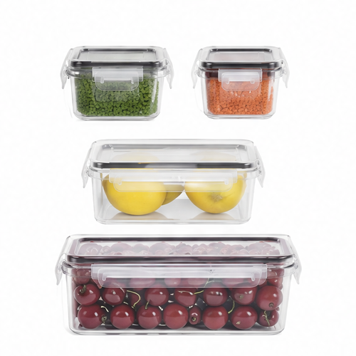 JupiGlow BPA-Free Snack Containers, 8-Piece Airtight Storage Set with Locking Lids, Microwave and Freezer Safe PP Plastic