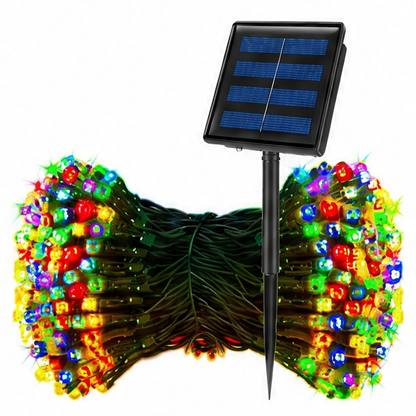 JupiGlow Solar LED String Lights with 8 Modes, IP67 Outdoor Lighting in 30–300 LED, 7–32 m Warm, RGB or White Options