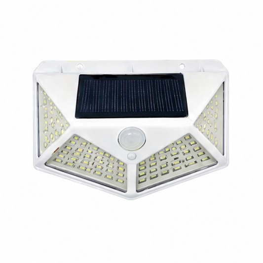 JupiGlow Solar Garden Lights, 100 LED Wall Lamp, PIR Motion Sensor, 270° Wide Illumination, 3 Modes, 1200mAh Battery