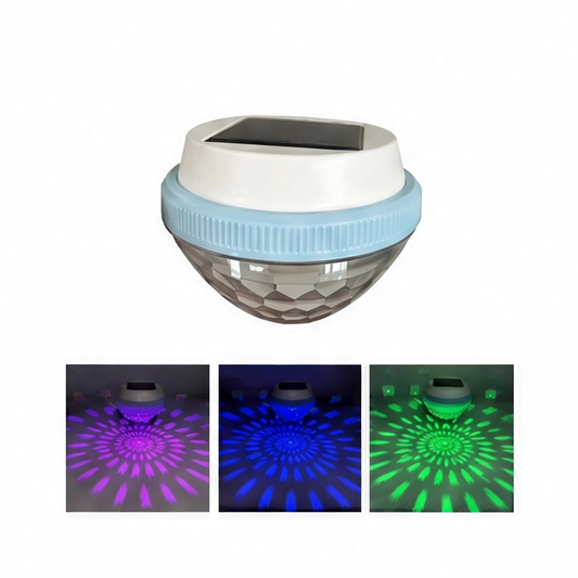JupiGlow Solar Floating Pool Lights, RGB Color-Changing Waterproof LED ABS Decoration, 1 or 2-Pack for Pools, Ponds and Fountains