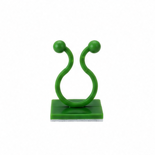 JupiGlow Self-Adhesive Plant Support Clips, Plastic Wall Fixture Hooks for Climbing Vines and Cable Routing, 10 to 100 Pieces