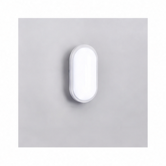 JupiGlow Outdoor LED Ceiling and Wall Light, 15W or 20W, IP65 Moistureproof ABS Fixture, 6000K Cold White Porch Lamp