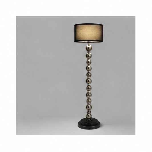 JupiGlow Modern LED Floor Lamp, Touch Switch, E27 Bulb Included, Three Color Temperatures, AC Powered, Black Metal Design