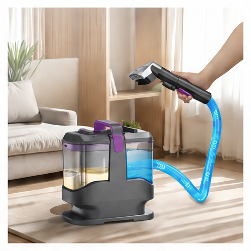 JupiGlow Carpet Spot Cleaning Machine, 14kPa Suction, Wet Sprayer, 1.4m Hose, 1000ml Clean and 500ml Dirty Water Tanks