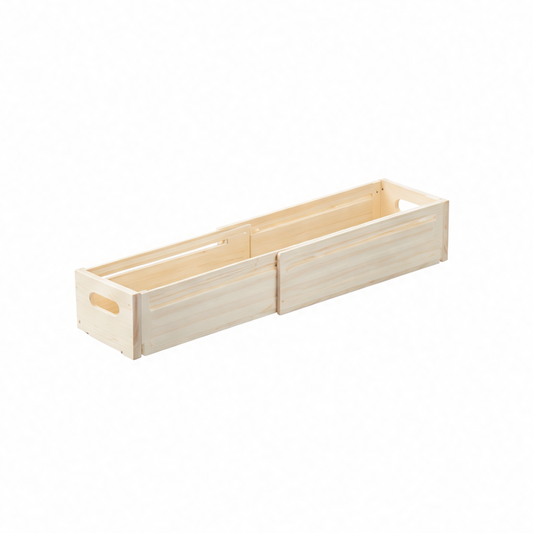 JupiGlow Adjustable Pantry Storage Bin, Retractable 28–48 cm Plastic Drawer Organizer with Smooth Glossy Finish for Kitchen Cabinets