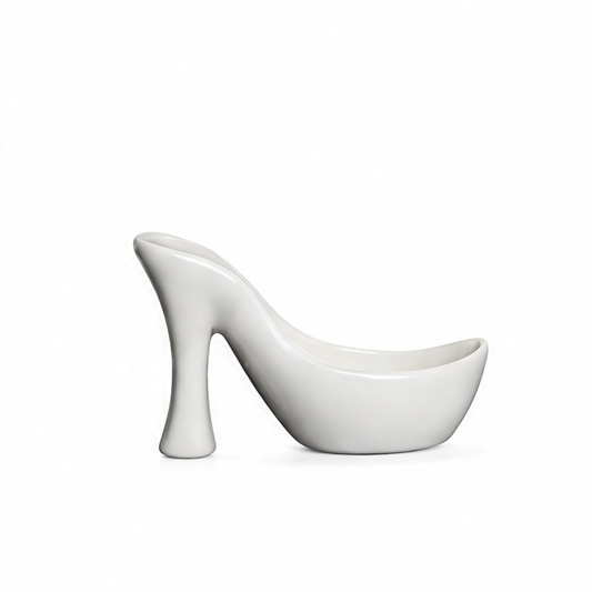 JupiGlow High-Heel Ceramic Planter, Porcelain Succulent Flowerpot, Decorative Aromatherapy Vase for Home, Office and Garden
