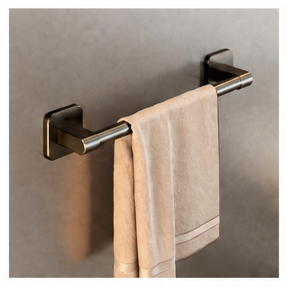 JupiGlow Wall Mounted Aluminum Towel Rack with Hook, Space-Saving Bathroom Towel Bar in 30cm, 40cm or 50cm Sizes