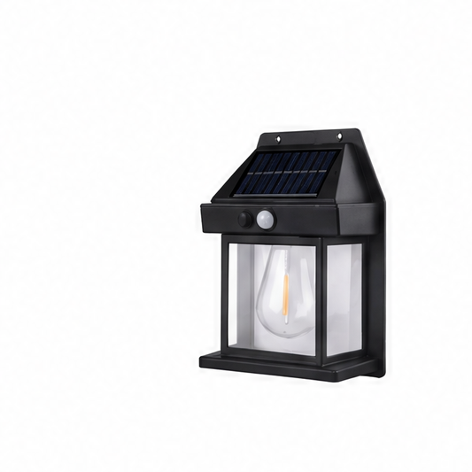 JupiGlow Solar Wall Light, PIR Motion Sensor, Auto Dusk-to-Dawn, 6–12 Hour Runtime, IP65 Outdoor Porch Lamp