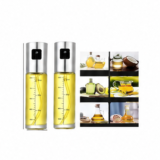 JupiGlow Glass Oil Spray Bottle, Cooking Oil Mister for Olive Oil, Vinegar, BBQ, Salad and Kitchen Baking, 1, 2, 4 or 6 Pieces