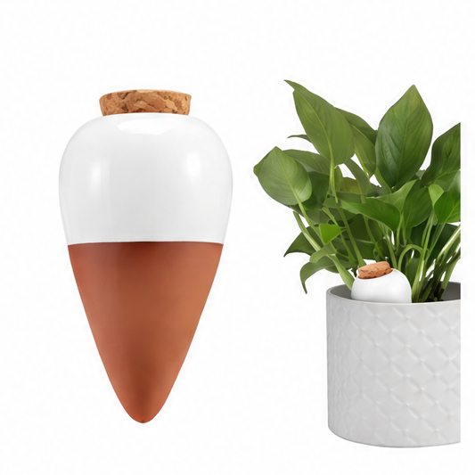 JupiGlow Plant Watering Globes, 4-Pack Ceramic Self-Watering Spikes, 320ml Capacity for Indoor Plants, Pots and Garden