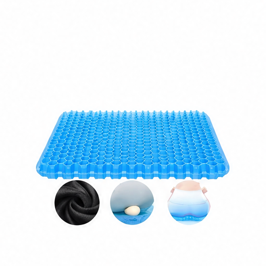 JupiGlow Gel Honeycomb Chair Cushion, Ergonomic Seat Pad with Anti-Decubitus Design, Multiple Sizes for Office Chairs and Cars