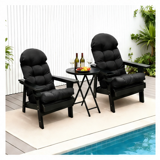 JupiGlow Waterproof High Back Patio Cushion, Rectangular Polyester and Cotton Seat Cushion, 110 x 50 cm for Rocking Chairs