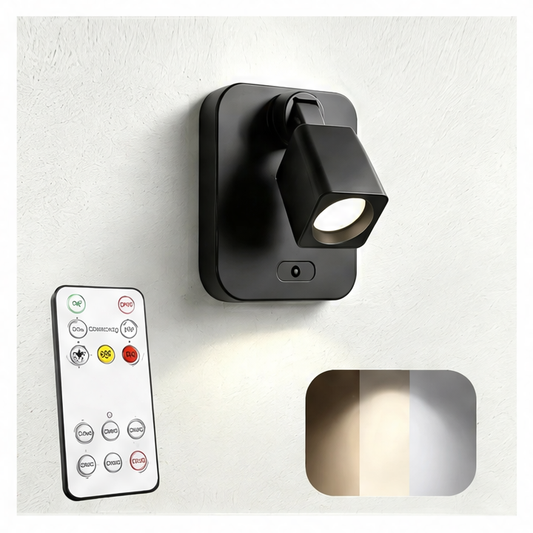 JupiGlow Rechargeable LED Picture Light, Remote and Touch Control, Dimmable 3-Color Magnetic Wall Lamp for Artwork and Foyers