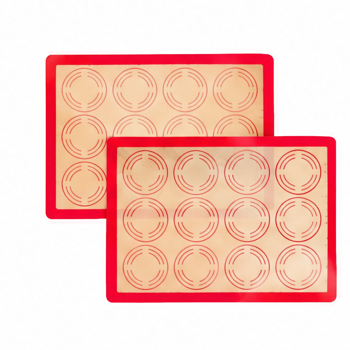 JupiGlow Reusable Silicone Baking Mat with Measurement Guides, Non-Stick Heat-Resistant Sheet for Cookies, Macarons and Pastry, Pink 1pc