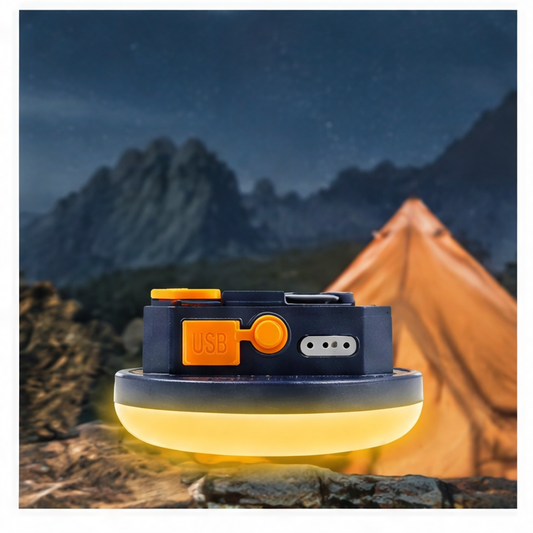 JupiGlow Rechargeable Camping Lantern, ABS Portable Emergency Light with Phone-Charging Support for Tents, Camping, Boating and Home
