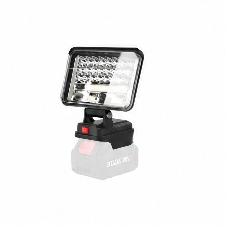 JupiGlow Cordless LED Work Light, High-Low Brightness, Makita Battery Compatible, Portable Spotlight for Camping and Repairs