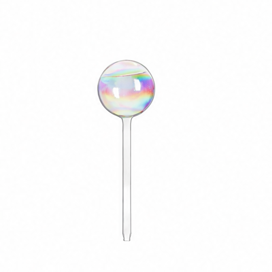 JupiGlow Glass Plant Watering Globes, 170ml Self-Watering Bulbs with Iridescent Rainbow Finish for Indoor Plants, 2-, 3-, 4- or 6-Piece Sets