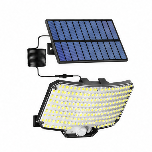 JupiGlow Solar Patio Lights, 234 LED Motion Sensor, 3 Lighting Modes, Remote Control, 5V Outdoor Security Light