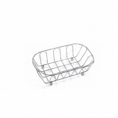 JupiGlow Stainless Steel Storage Basket, Reusable Metal Frame Organizer for Jewelry, Cosmetics and Small Items