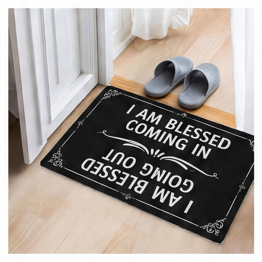 JupiGlow Outdoor Doormat, Printed 100% Polyester Welcome Mat, Wrinkle-Resistant Machine-Made Rug for Entryway, Hallway and Living Room