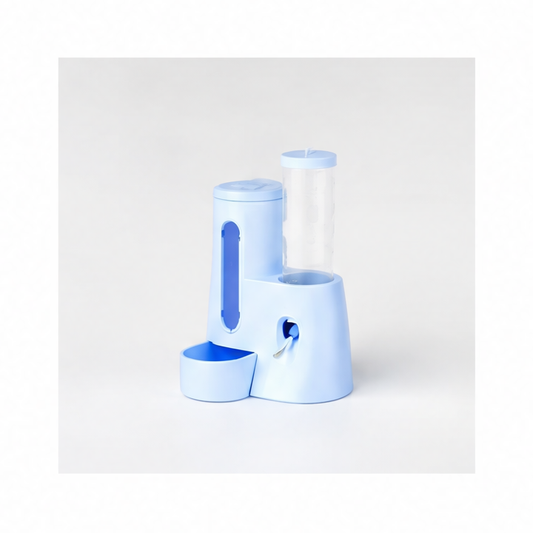 JupiGlow Automatic Hamster Feeder and Waterer, 2-in-1 Leakproof Food and Water Dispenser, PP Small Pet Supply