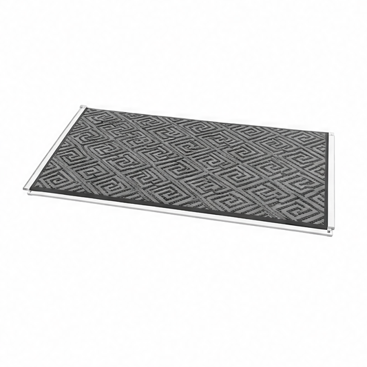 JupiGlow Modern Front Door Mat, 61.5 x 36 in Polyester Floor Carpet with Deep-Groove Pattern and Anti-Slip TPE Backing