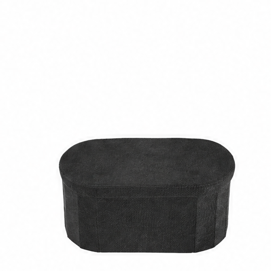 JupiGlow Storage Ottoman Bench, Oval Fabric Seat, 24-Gallon Storage, 250 lb Capacity, 30 or 43 in for Bedroom Entryway