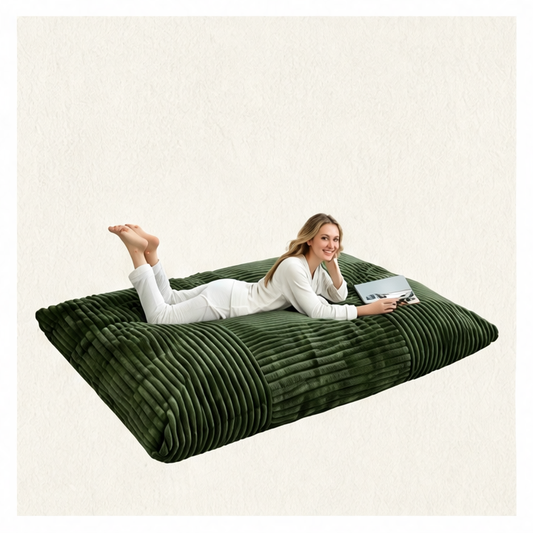 JupiGlow Convertible Bean Bag Chair and Mat, Machine-Washable Cover, Self-Contained Setup for Adults, Living Rooms, Bedrooms and Studies