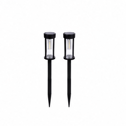 JupiGlow Solar Pathway Lights, Traditional LED Ground Lamps with Automatic Operation, Warm White Light, Round or Square 2/4/6-Piece Sets