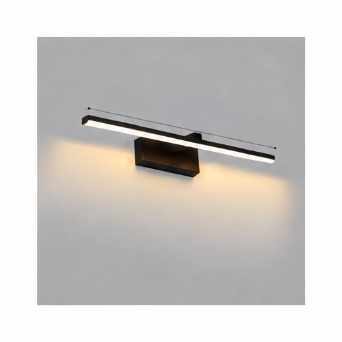 JupiGlow Rechargeable LED Picture Light, Dimmable Aluminum Wall Lamp, 40cm or 60cm, Black, Contemporary Gallery Lighting