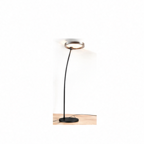 JupiGlow Arched Floor Lamp, Italian Arc LED Ring Light with Touch Switch, Iron Body, 40 or 60cm Shade Options for Dining Rooms