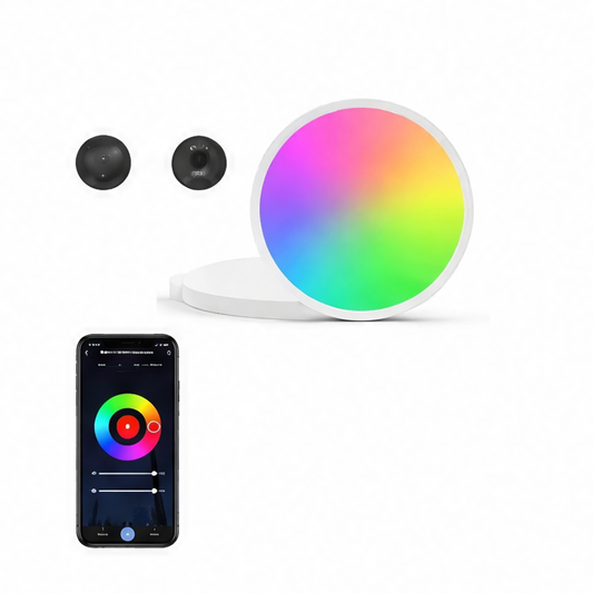 JupiGlow Smart LED Ceiling Light, 24W RGB and Adjustable White Light, WiFi/Bluetooth, App, Alexa and Google Home, 3000–6500K