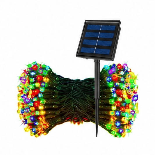 JupiGlow Solar String Lights, 8 Lighting Modes, 300 LED Option, 1200 mAh Battery, Indoor Outdoor Garden and Patio Decor