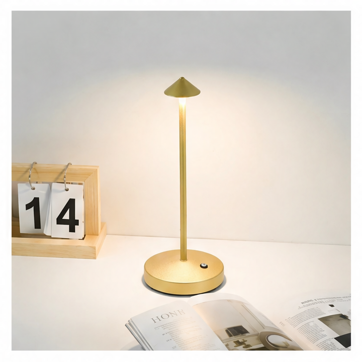 JupiGlow Rechargeable Touch Table Lamp, 3 Brightness Levels, 3 Color Temperatures, 1800mAh