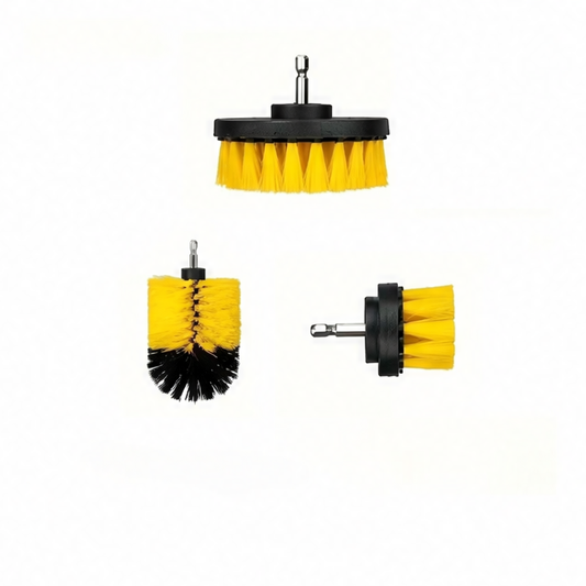 JupiGlow Electric Drill Brush Set, High-Density Nylon Bristles, 3 or 7 Pieces for Carpet, Glass, Wheels, Floors and Bathrooms