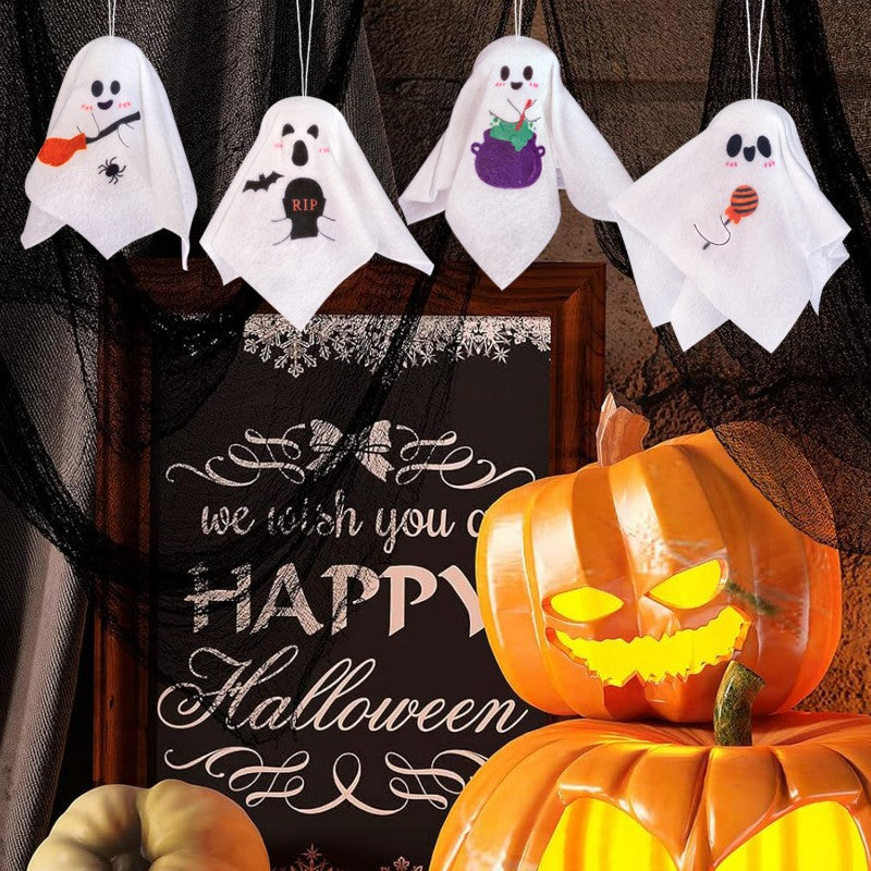 JupiGlow Halloween Polyester Hanging Ghost Decorations